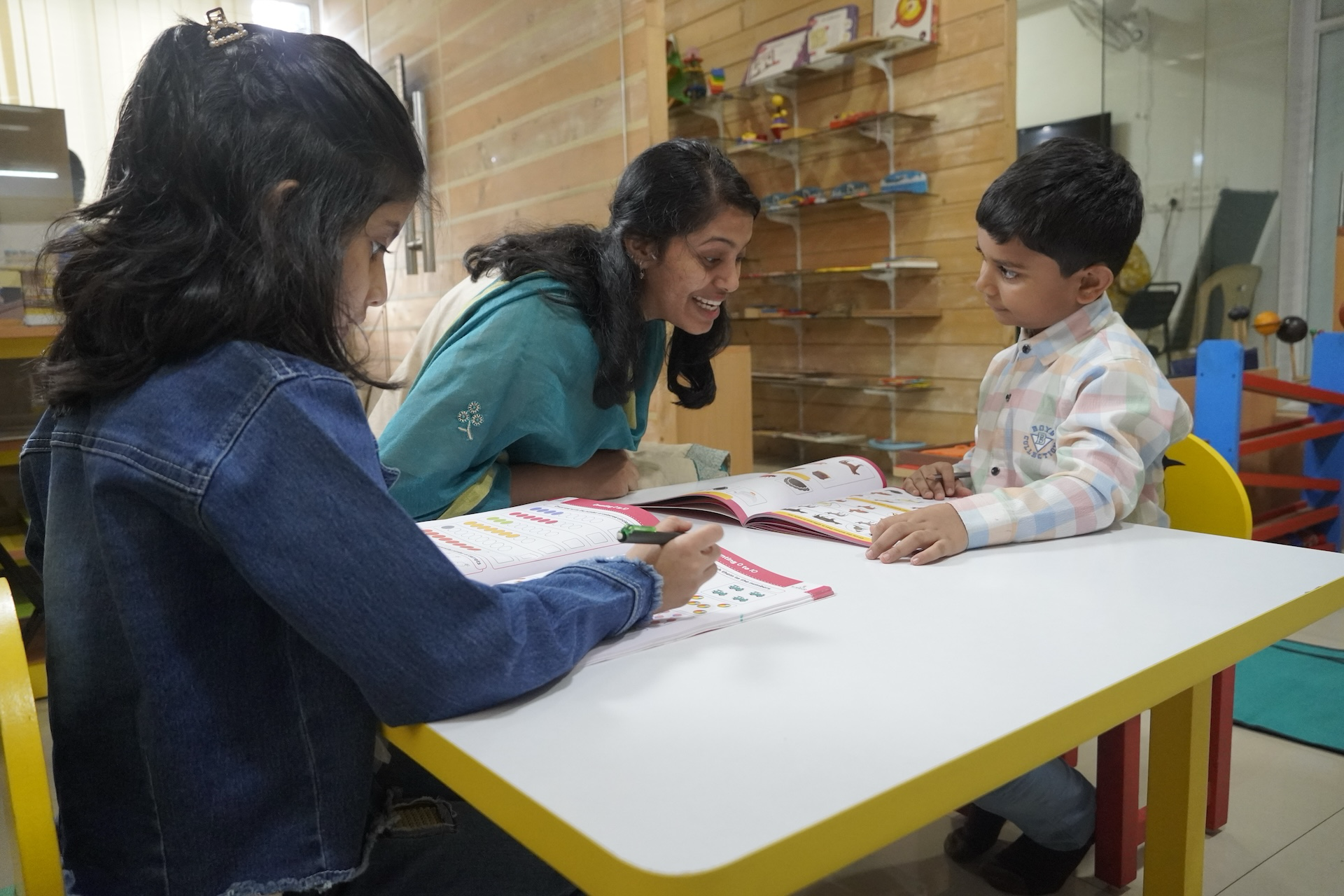 Reading circle with kids