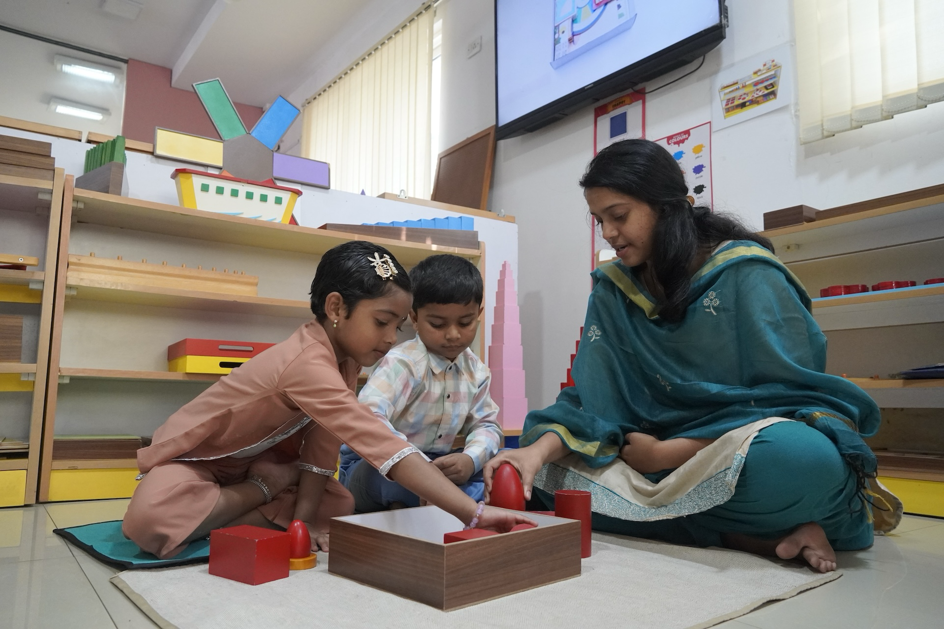 Children doing science experiments